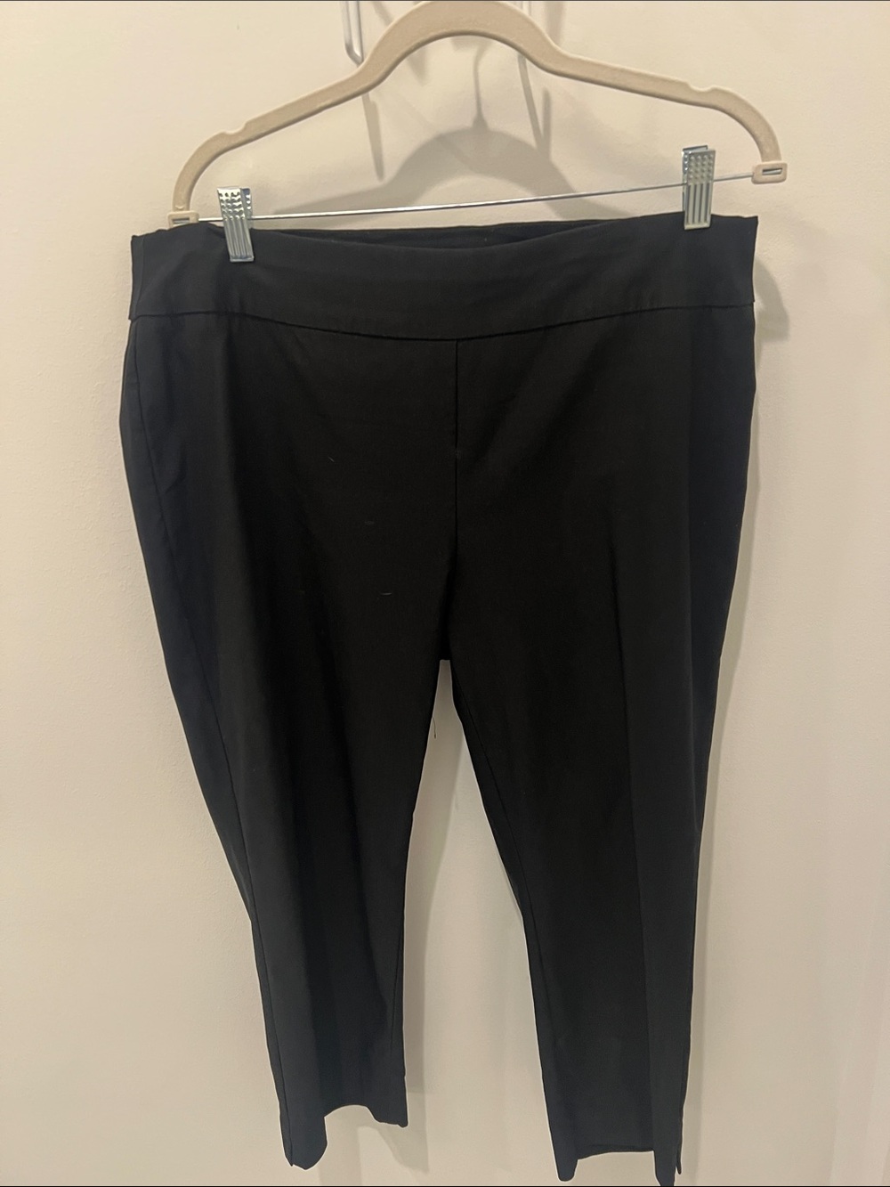 Brigitte Slim Pull-On Crop Black Pants